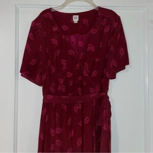 GAP Maternity Red Floral Dress: XS